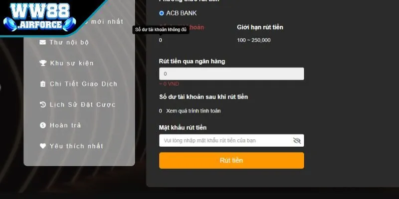 Các lưu ý nhất thiết phải nhớ khi thực hiện rút tại nhà cái
