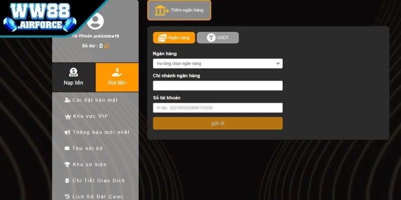 Những phương thức rút tiền WW88 đang hỗ trợ